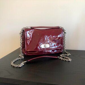 Coach Burgundy Patent Leather Crossbody Bag